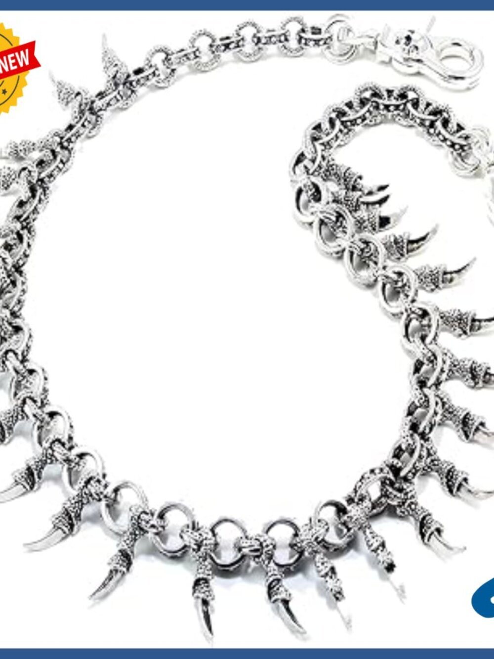 Heavy Duty 28 Inch Steel Wallet Chain with Lobster Clasp Key Holder